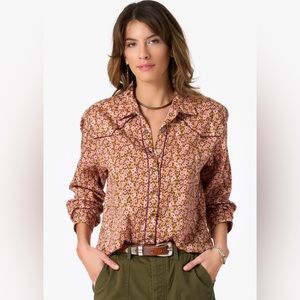 XiRENA - Size Small Sierra Button Down Shirt in Honeysuckle
